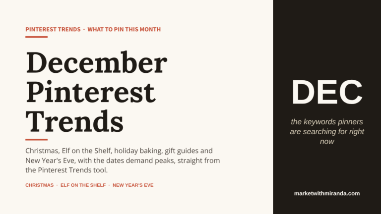 December Pinterest trends: what to pin in December, from Market with Miranda